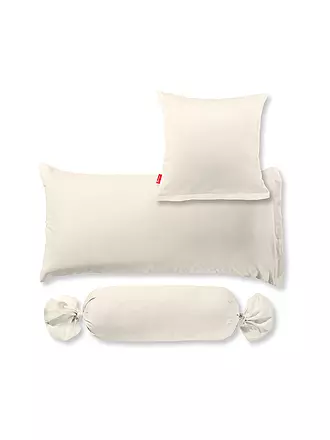 FLEURESSE | Satin-Kissenbezug "Royal Uni" 2-er 40x60cm (Schwarz) | creme